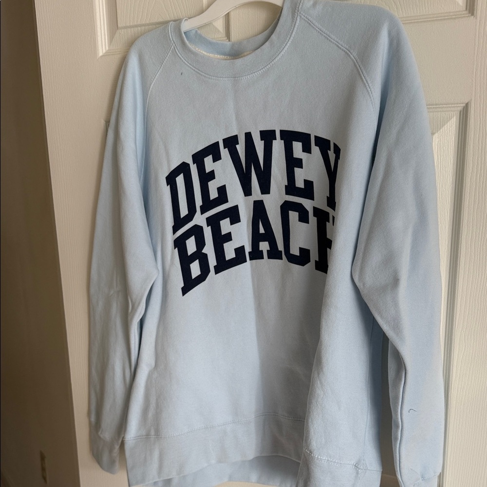 Dewey Beach Light Blue Crew Neck Sweater